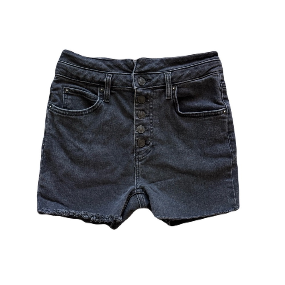 Women's Free People We The Free Black Denim Shorts summer Beach Y2K Size 28
